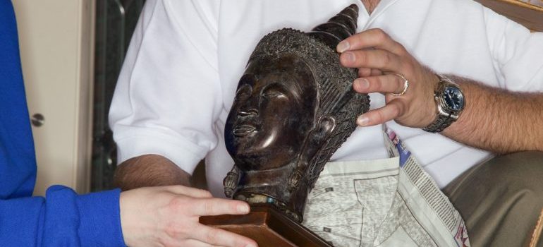 Relocating sculptures is our specialty.