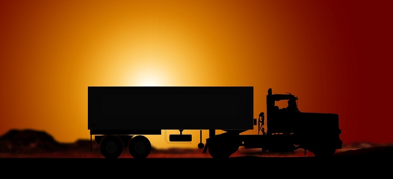 Burbank movers driving their moving truck